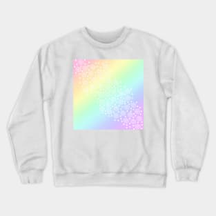 Pastel Rainbow Gradient with Circles and Dots Crewneck Sweatshirt